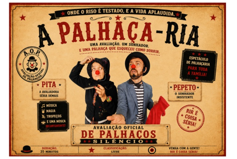 Espetáculo "A Palhaça Ria" tem apresentação gratuita no Sindiserv nesta terça-feira