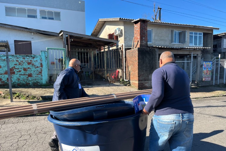 Samae entrega 75 reservatórios através do programa Aqui em casa tem água