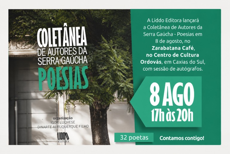 Coletânea de Poesias reúne 32 autores da Serra Gaúcha e completa trilogia literária inédita