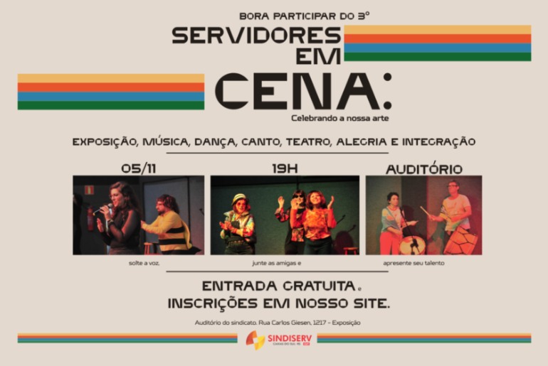 Sindiserv promove terceira edição do “Servidores em Cena” em novembro