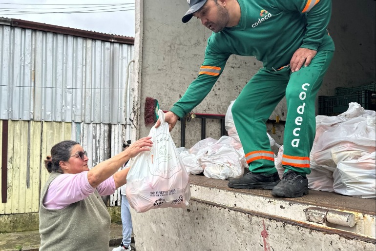 Programa Troca Solidária transforma resíduos seletivos em alimentos